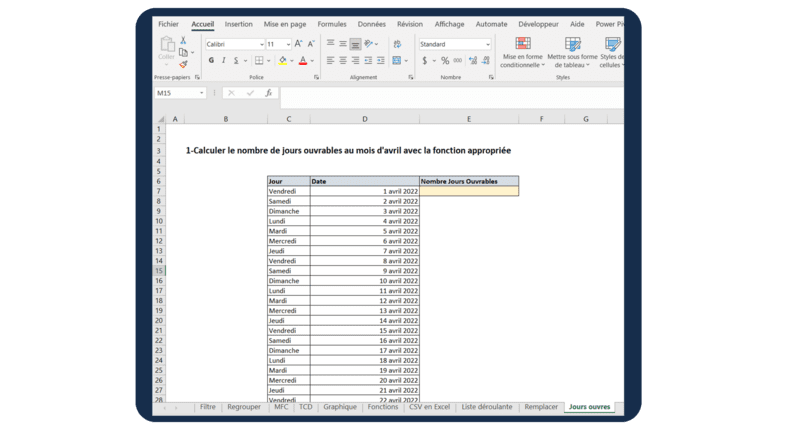 Test de connaissance excel Test de connaissance excel