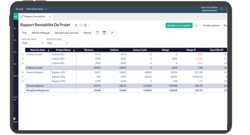 Rapport Rentabilité De Projet